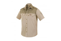 BOERBOEL MEN KALAHARI STONE AND PUTTY SHORT SLEEVE SHIRT SIZE 2XL