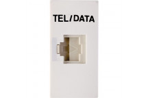 WHITE RJ45 CAT6 COMPLETE ECONO TEL-DATA MODULE