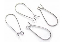 SILVER CRAFT KIDNEY EARRING HOOK 8PIECE