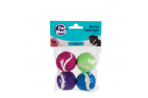 PETMALL MINI DOG TENNIS BALLS TOY 4 PACK