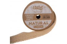 NATURAL CRAFT RIBBON JUTE 50MMX5M
