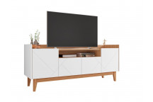WHITE/CEDAR 60INCH TV 4 DOORS ADRIA STAND