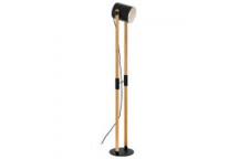 EUROLUX HORNWOOD BLACK WOOD FLOOR LAMP