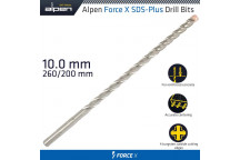 ALPEN FORCE X 10.0 X 260/200 SDS-PLUS DRILL BIT X4 CUTTING EDGES