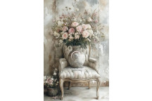 CHAIR OF ROSES DECOUPAGE A4