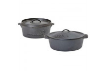 CAST IRON FLAT BOTTOM COOKING POT NO12