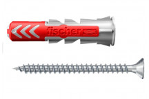 FISCHER DUOPOWER 6 X 30MM SCREW AND PLUG SET 50 PACK