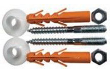 GALVANIZED HEXAGON SCREW SET 8X65MM 5PER PACK
