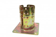 GALVANIZED STEEL ROUND YELLOW ANCHOR POLE 102MM