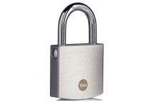 YALE BRASS SATIN CHROME PADLOCK 50MM