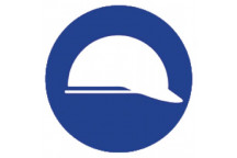 HEAD PROTECT SIGN BLUE 190X190MM
