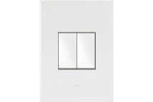 LEGRAND ARTEOR WHITE LIGHT SWITCH 2L 1W 50X102MM