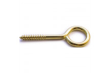 SCREW  EYE  BRASS PLATED  NO16  2PP  SAFETOP