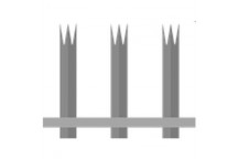 PICKETS+SLOTTED CHANNEL UNCOATED 3SPIKE PALISADE PANEL 3M X1.8M
