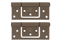 HINGE SINKLESS 249847A ALUMINIUM PAIR 100X44MM BRONZE 2PP