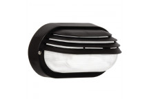 BRIGHTSTAR BLACK OVAL PVC EYE LID BULKHEAD WITH GLASS