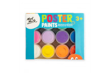 CRAFT POSTER PAINT WATER BASED WASHABLE 120ML 12PIECE