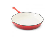 MEGAMASTER FRYING PAN ENAMEL ROUND RED