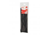 ELECTRICMATE BLACK CABLE TIES 300X4.8MM 100PIECE