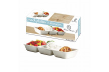 CLASSIX 3 DIVISION SNACK PLATTER 28.5X9.6X3.4CM