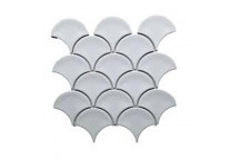 FAN CHALK LINEN PORCELAIN MOSAIC 273X157MM