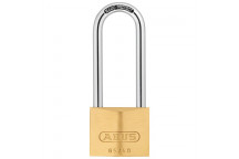 ABUS BRASS LONG SHACKLE BLISTER PADLOCK 65 40MM