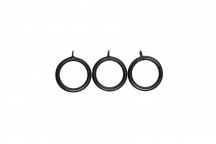 BLACK PLASTIC RINGS 35MM 10PER PACK