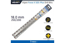 ALPEN FORCE X 18.0 X 250/200 SDS-PLUS DRILL BIT X4 CUTTING EDGES