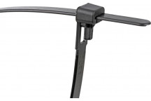 RUWAG BLACK REUSEABLE CABLE TIES 7.6X370MM 10PER PACK