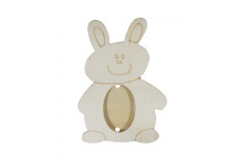 WOOD BUNNY PICTURE FRAME
