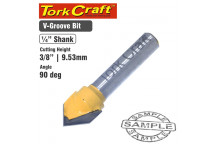 TORK CRAFT 90 DEGREE V-GROOVE ROUTER BIT 3/8INCH