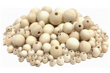 WOODEN CRAFT BEADS 15MM 10PIECE