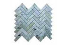 PEWTER GREEN HERRINGBONE POLISHED MOSAIC 281X281MM
