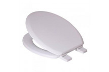 REGAL NYLON HINGE WHITE WOOD TOILET SEAT