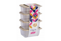 CONTOUR KALAHARI PLASTIC CONTAINER SET 4X200ML