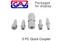 GAV QUICK COUPLER SET 5PIECE PACKAGED