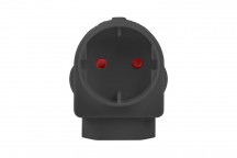 ELECTRICMATE BLACK EURO SCHUKO ADAPTOR