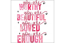 WORTHY BEAUTIFUL VINYL CRAFT UV DTF STICKER