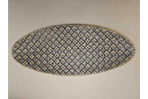 GINGHAM ASSORTED LARGE CERAMIC BOAT BREAD OR SALAD PLATTER