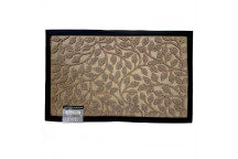 MASTERMAT DARK BEIGE LEAVES EXTERIOR COVERED INTERIOR MAT 450X750MM