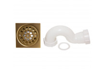 BLUTIDE TRAP SHOWER SQUARE BRUSHED BRASS