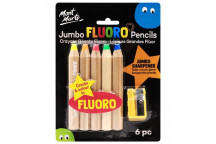 JUMBO NEON COLOURS PENCIL COLOURING CRAFT 5PIECE