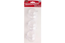 TRANSPARENT CRAFT SHAPE 60MM 6 PIECE