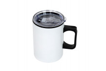WHITE TRAVEL MUG 450ML