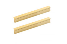 BRUSHED BRASS T STRIP HANDLE 150MM