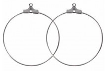 SILVER CRAFT HOOP EARRING 3CM 4PIECE