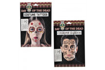 DAY OF DEAD FACE TATTOO DRESS UP PARTY COSTUME
