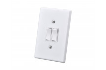 ELECTRICMATE WHITE 2LEVER 1WAY STEEL SWITCH 50X100MM