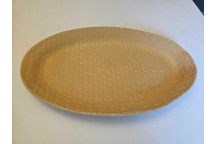 GINGHAM ASSORTED MEDIUM OVAL CERAMIC LACE BOWL