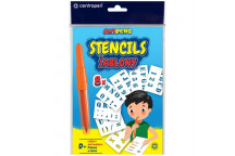 ALPHANUMERIC KIDDIES STENCIL 8PIECE